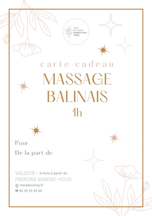 Massage Balinais (1h - 75€) (1h15 - 90€) (1h30 - 110€)