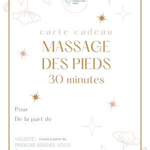 Massage des pieds (20 min - 30€) (30 min - 40€)