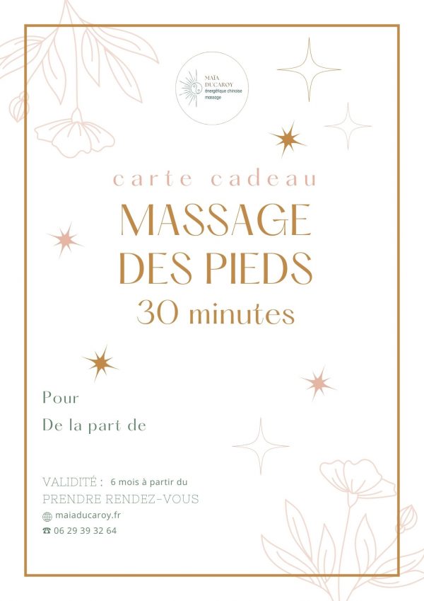 Massage des pieds (20 min - 30€) (30 min - 40€)